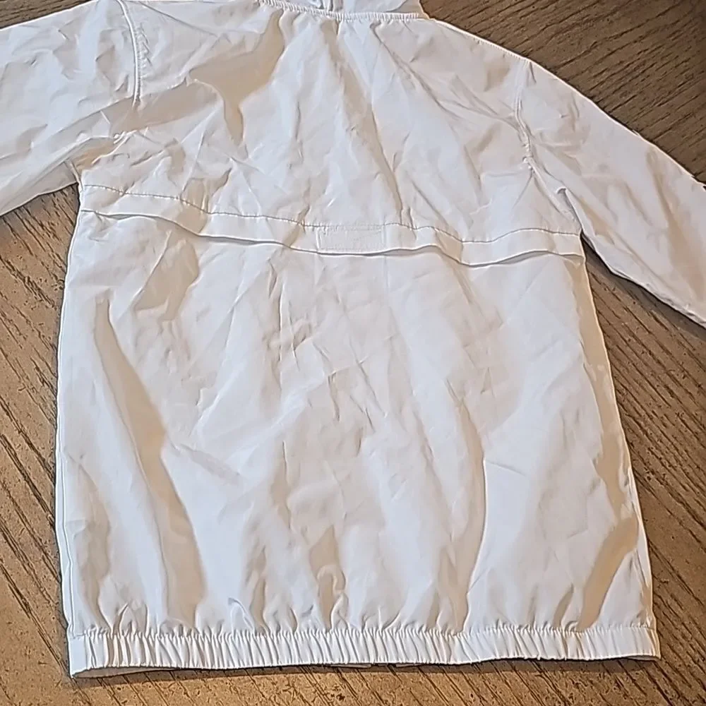 Boys Champion white wind breaker jacket size S